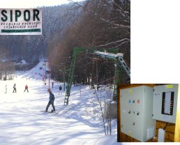 kompletní elektrovybavení pohonu lyžařského vleku